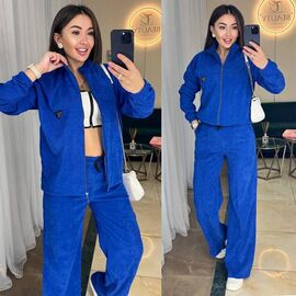 Фотография Костюм спортивный женский тёплый 216 blue р.42-52 "Alisa Brand" недорого оптом от прямого поставщика