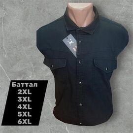 Фотография Рубашка мужская 7002 black р.2XL-6XL "ROLADA" недорого оптом от прямого поставщика