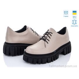 Фотография Туфли женские стильные Весна/осень 340 беж.фл. Под заказ (6 пар р.36-40) "G-Aira" недорого оптом от прямого поставщика