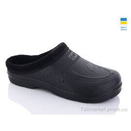 Фотография Тапки мужские домашние зима Верта сабо М чорний ВМ33 (6 пар р.41-46) "Progress" недорого оптом от прямого поставщика