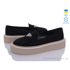 Фотография Туфли женские стильные Весна/осень 606 чорний замш Под заказ (6 пар р.36-40) "G-Aira" недорого оптом от прямого поставщика