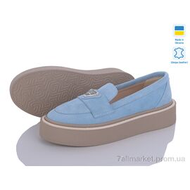 Фотография Туфли женские стильные Весна/осень 606 блакитний замш Под заказ (6 пар р.36-40) "G-Aira" недорого оптом от прямого поставщика