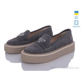 Фотография Туфли женские стильные Весна/осень 606 сірий замш Под заказ (6 пар р.36-40) "G-Aira" недорого оптом от прямого поставщика