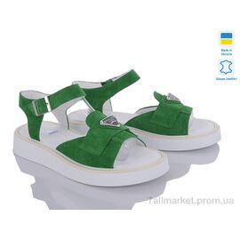 Фотография Босоножки женские летние Весна/осень 468 зелений замш (6 пар р.36-40) "G-Aira" недорого оптом от прямого поставщика