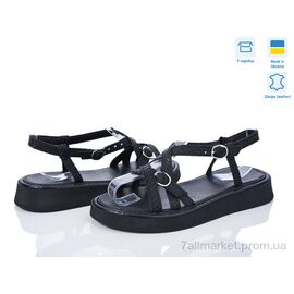 Фотография Босоножки женские летние Лето 465 чорний змія (6 пар р.36-40) "G-Aira" недорого оптом от прямого поставщика