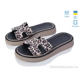 Фотография Шлепки женские облегченные Лето 618 лео беж.нуб. Под заказ (6 пар р.36-40) "G-Aira" недорого оптом от прямого поставщика