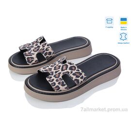 Фотография Шлепки женские облегченные Лето 618 лео беж.нуб. (6 пар р.36-40) "G-Aira" недорого оптом от прямого поставщика