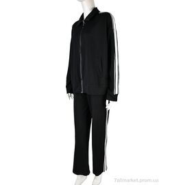 Фотография Спортивный костюм женский Весна/осень 4011-360 black (3 шт. р.сетка M-XL) "Мир" недорого оптом от прямого поставщика