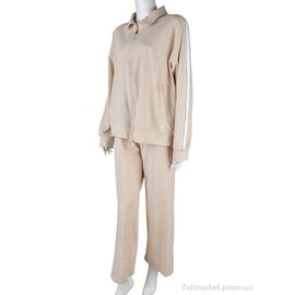 Фотография Спортивный костюм женский Весна/осень 4011-360 beige (3 шт. р.сетка M-XL) "Мир" недорого оптом от прямого поставщика
