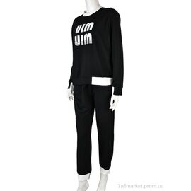 Фотография Спортивный костюм женский Весна/осень 4011-417 black (3 шт. р.сетка M-XL) "Pryama Vigoda" недорого оптом от прямого поставщика