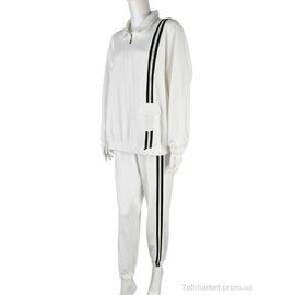 Фотография Спортивный костюм женский Весна/осень 4011-373 white (3 шт. р.сетка XL-3XL) "Pryama Vigoda" недорого оптом от прямого поставщика