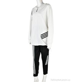 Фотография Спортивный костюм женский Весна/осень 4011-363 white (3 шт. р.сетка XL-3XL) "Pryama Vigoda" недорого оптом от прямого поставщика