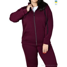 Фотография Спортивный костюм женский Весна/осень 12 бордовий (4 шт. р.сетка 3XL-6XL) "Sport style" недорого оптом от прямого поставщика