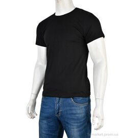 Футболка чоловіча Літо 844М black (5 шт. р.сіткаM-3XL) "Textile" недорого оптом від прямого постачальника