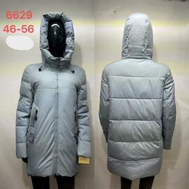 Куртка жіноча зимова 6629 grey р.46-56 "Yafeier" недорого оптом від прямого постачальника