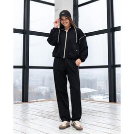 Фотография Костюм спортивный женский тёплый Д120 black р.XS-L "AZNA" недорого оптом от прямого поставщика