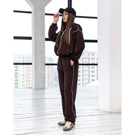 Фотография Костюм спортивный женский тёплый Д120 brown р.XS-L "AZNA" недорого оптом от прямого поставщика