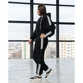 Фотография Костюм спортивный женский тёплый Д128 black р.XS-L "AZNA" недорого оптом от прямого поставщика