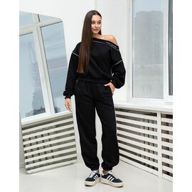 Фотография Костюм спортивный женский тёплый ДП179 black р.XS-L "AZNA" недорого оптом от прямого поставщика