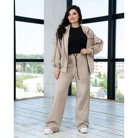 Фотография Костюм спортивный женский тёплый Д150 beige р.XL-4XL "AZNA" недорого оптом от прямого поставщика