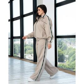 Фотография Костюм спортивный женский тёплый Д147 beige р.XL-4XL "AZNA" недорого оптом от прямого поставщика