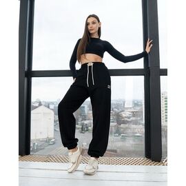 Фотография Штаны спортивные женские Б28 black р.S-XL "AZNA" недорого оптом от прямого поставщика