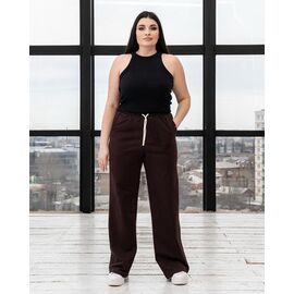 Фотография Штаны спортивные женские Б56 brown р.XL-4XL "AZNA" недорого оптом от прямого поставщика