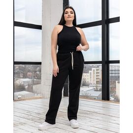 Фотография Штаны спортивные женские Б51 black р.XL-4XL "AZNA" недорого оптом от прямого поставщика