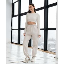 Фотография Штаны спортивные женские Б41 beige р.S-XL "AZNA" недорого оптом от прямого поставщика