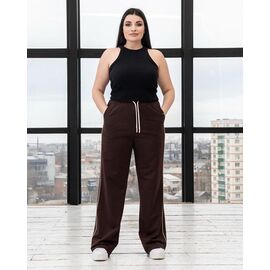 Фотография Штаны спортивные женские Б57 brown р.XL-4XL "AZNA" недорого оптом от прямого поставщика