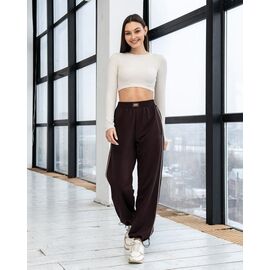 Фотография Штаны спортивные женские Б70 brown р.S-XL "AZNA" недорого оптом от прямого поставщика