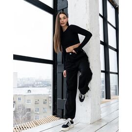 Фотография Штаны спортивные женские Б70 black р.S-XL "AZNA" недорого оптом от прямого поставщика