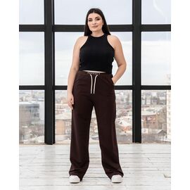 Фотография Штаны спортивные женские Б1152 brown р.L-3XL "AZNA" недорого оптом от прямого поставщика