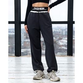 Фотография Штаны спортивные женские Б18 d.grey р.S-XL "AZNA" недорого оптом от прямого поставщика