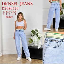 Фотография Джинсы женские D2686 l.blue р.25-29 "DKNSEL" недорого оптом от прямого поставщика