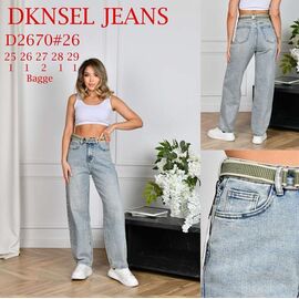 Фотография Джинсы женские D2670 l.blue р.25-29 "DKNSEL" недорого оптом от прямого поставщика