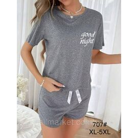 Фотография Пижама женская футболка+шорты р-ры S-2XL "FLOWER" купить недорого от прямого поставщик