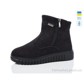 Фотография Ботинки женские стильные зима 4416 чорний (6 пар р.38-42) "Крок" недорого оптом от прямого поставщика