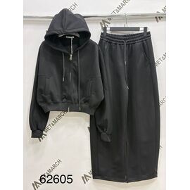 Фотография Костюм спортивный женский тёплый 62605 black р.S-L "Met&March" недорого оптом от прямого поставщика