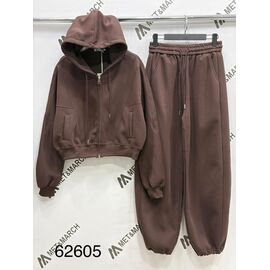 Фотография Костюм спортивный женский тёплый 62605 brown р.S-L "Met&March" недорого оптом от прямого поставщика