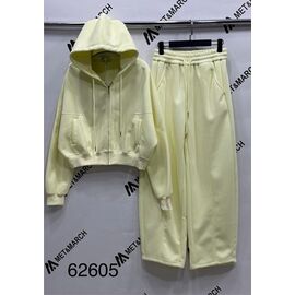 Фотография Костюм спортивный женский тёплый 62605 yellow р.S-L "Met&March" недорого оптом от прямого поставщика
