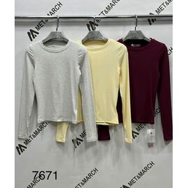 Фотография Свитер женский 7671 wine р.S-L "Met&March" недорого оптом от прямого поставщика