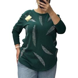 Фотография Свитер женский 25221 green р.52-60 "PULSE" недорого оптом от прямого поставщика