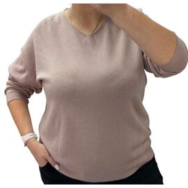 Фотография Свитер женский 25508 beige р.54-60 "PULSE" недорого оптом от прямого поставщика