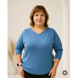 Фотография Свитер женский 25508 l.blue р.54-60 "PULSE" недорого оптом от прямого поставщика