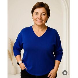 Фотография Свитер женский 25508 navy р.54-60 "PULSE" недорого оптом от прямого поставщика