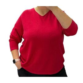 Фотография Свитер женский 25508 red р.54-60 "PULSE" недорого оптом от прямого поставщика