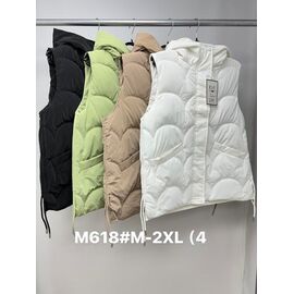 Фотография Жилетка женская M618 beige р.M-2XL "Jacket" недорого оптом от прямого поставщика