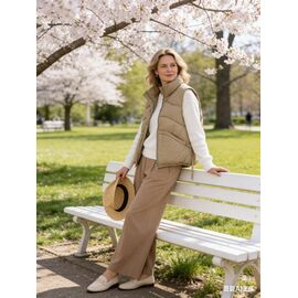 Фотография Жилетка женская M803 beige р.M-2XL "Jacket" недорого оптом от прямого поставщика