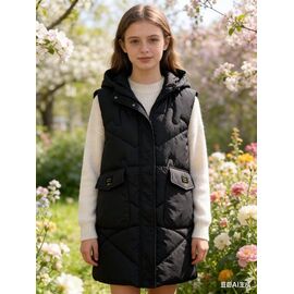 Фотография Жилетка женская M816 black р.L-3XL "Jacket" недорого оптом от прямого поставщика